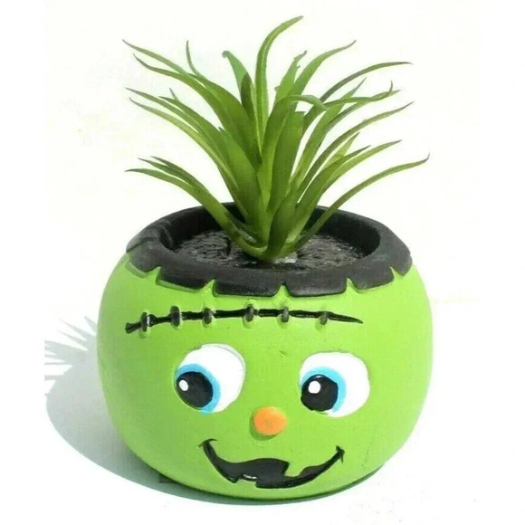 Baby Frankenstein Succulent Planter Small Plant Pot Home Garden Decor NEW - Picture 1 of 2
